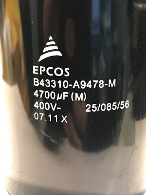 4700UF 400V EPCOS B43310-A9478-M BEST QUALITY INDUSTRY CAPACITOR ad1y2