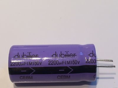 2200uF 50V DUBILIER ELECTROLYTIC RADIAL PREMIUM QUALITY CAPACITOR blb113