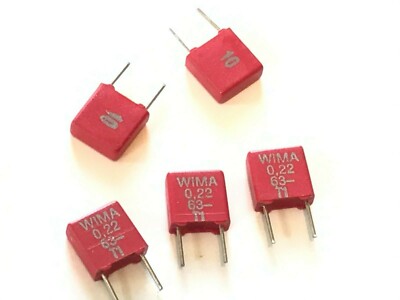 0.22UF 63V 220nF F7 WIMA METALLIZED POLYPROP FKP2 CAPACITOR (x5) fd5f43