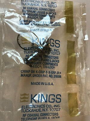 KINGS KC-79-197 SINGLE HOLE FRONT MOUNT BNC SOCKET 50 OHM PREMIUM SPEC ad1J33