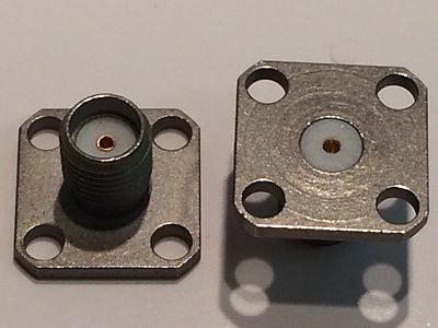 4 HOLE CHASSIS MOUNT SMA FEMALE FLAT BACK RADIALL R125.410.001 fd5e32