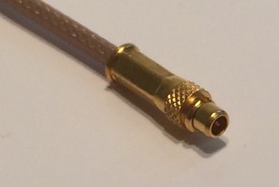 MCX PLUG TO MMCX PLUG RF ADAPTER MICRO COAX CABLE 12.5CM fd5b1