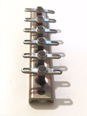 6 WAY CERAMIC STAND-OFF TAG TERMINAL CONNECTION STRIP JACKSON BROS (x1) fbb22U