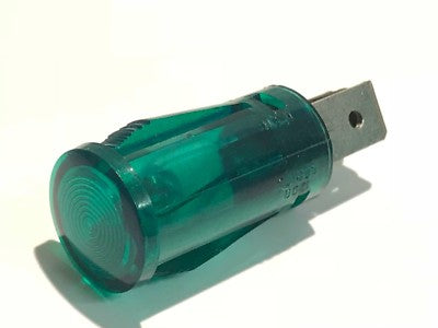GOOD QUALITY 240V 12MM PUSH FIT PANEL NEON MAINS LAMP GREEN (X1) ac1f8