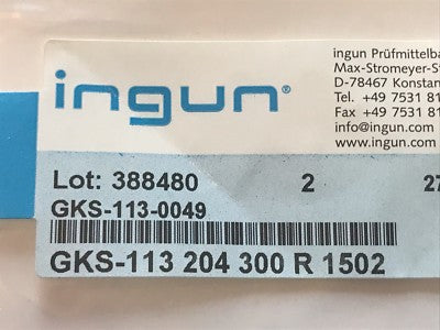 INGUN GKS-113 SERRATED FACE SPRING LOADED PIN TEST POINT PROBE (x3) fbb22.7