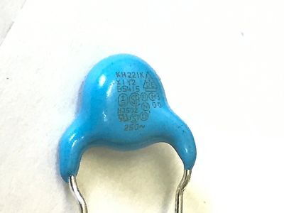 MURATA 220pF 250Vac X1Y1 CERAMIC CAPACITORS DE0807B221KH KH221K (x10) bsa3ea