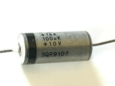 AVX BEST MILITARY QUALITY SOLID TANTALUM AXIAL CAPACITOR 100uF 10V fd5f88
