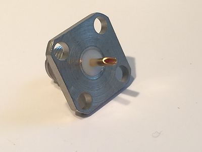 MACOM 4 HOLE CHASSIS MOUNT SMA FEMALE SOLDER BUCKET PANEL SOCKET (x1) blb20
