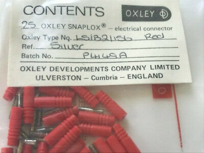 OXLEY SNAPLOX LSB2/156 RED MINIATURE TEST PROBE CONNECTOR 2MM FEMALE fd5f99