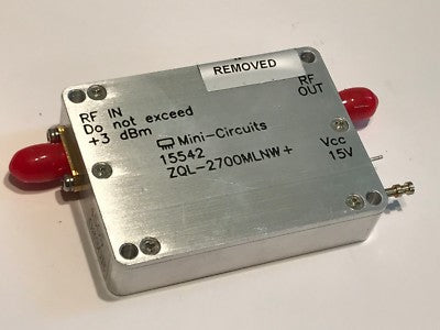 MINI-CIRCUITS ZQL-2700MLNW HIGH GAIN LNA 2.2 - 2.7Ghz +25dBm RF AMP fbb16~1