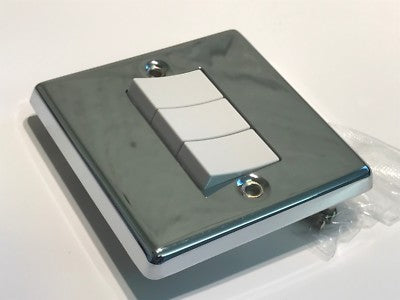 CRABTREE HIGHLY POLISHED CHROME 3 GANG 2 WAY SWITCH ad1a6