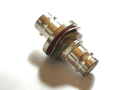GREENPAR BULKHEAD BNC TO BNC FEMALE 50 OHM SILVER PLATED ADAPTOR fcb25.13