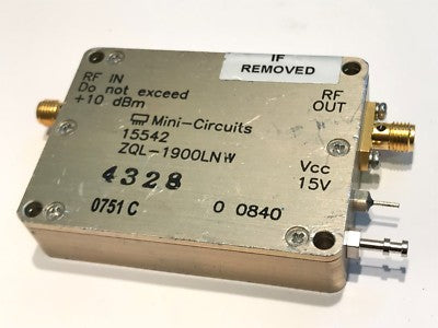 MINI-CIRCUITS ZQL-1900LNW HIGH GAIN LNA 1.7 - 2.0Ghz +37dBm RF AMP fbb16~2