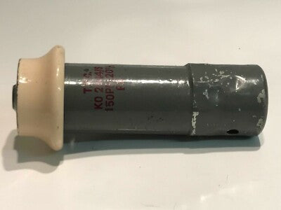 150PF 10KV VINTAGE T.C.C. RF RADIO TRANSMITTER DOOR KNOB CAPACITOR bsa3da