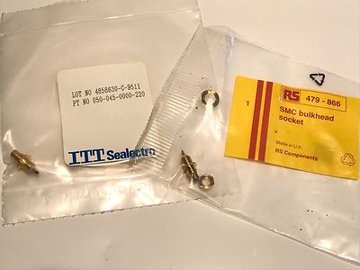 50pcs PANEL MOUNT BULKHEAD SMC FEMALE ITT SEALECTRO (x50) bsb7bb