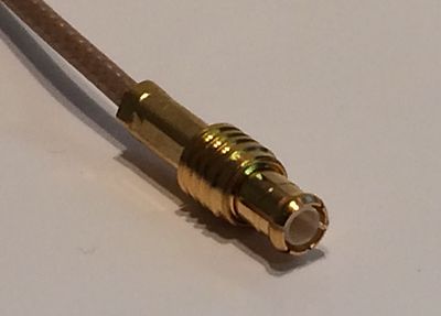 MCX PLUG TO MMCX PLUG RF ADAPTER MICRO COAX CABLE 12.5CM fd5b1