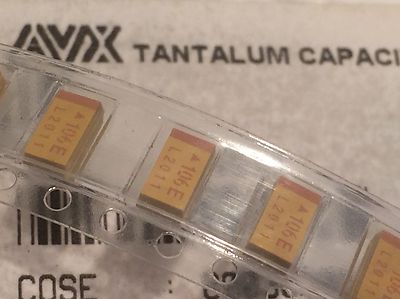 10UF 25V SURFACE MOUNT TANTALUM CAPACITORS CASE STYLE D (X10) bda18