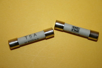 1.25" (30mm) 5A TIME DELAY CERAMIC FUSE (x1) fba10a27
