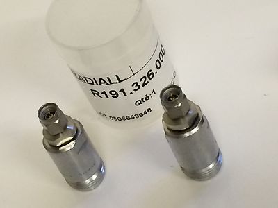 RADIALL 3.5 SMA MALE TO PRECISION N FEMALE 18GHz RF ADAPTOR fba25
