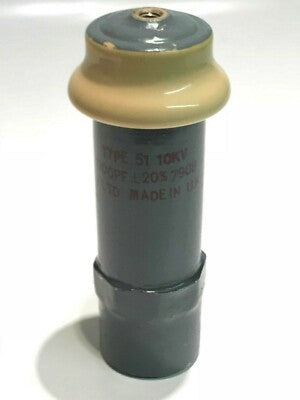 1200PF 10KV VINTAGE A.I. LTD RF RADIO TRANSMITTER DOOR KNOB CAPACITOR fbd2cd