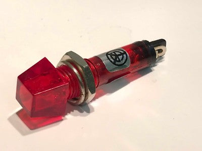 MINIATURE RED SQUARE NEON LAMP GOOD QUALITY 220V MAINS (X1) ac1f20