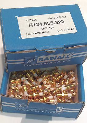 SINGLE HOLE CHASSIS MOUNT SMA FEMALE PANEL SOCKET RADIALL R124.555.322 blb43