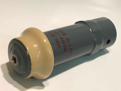 1200PF 10KV VINTAGE A.I. LTD RF RADIO TRANSMITTER DOOR KNOB CAPACITOR fbd2cd