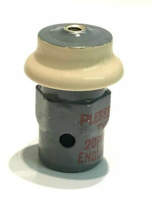 20PF 10KV VINTAGE PLESSEY RF RADIO TRANSMITTER DOOR KNOB CAPACITOR bsa4da