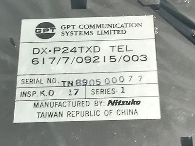 Plessey / GPT (Nitsuko) DX-P24TXD Desk Phone Terminals with display fd4C1
