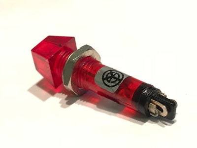 MINIATURE RED SQUARE NEON LAMP GOOD QUALITY 220V MAINS (X1) ac1f20