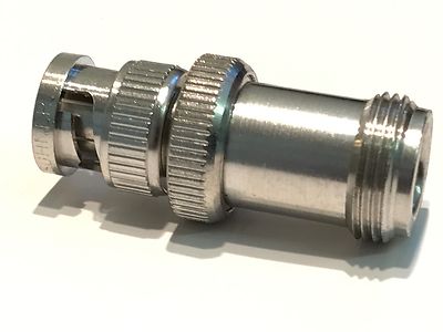 SUHNER PREMIUM N TYPE FEMALE TO BNC MALE RF ADAPTER 33-BNC-N-50-1/133 ae1v9