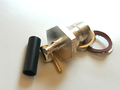 SINGLE HOLE BULKHEAD CRIMP CABLE MOUNT TNC SOCKET 50 OHM MILITARY SPEC ad1J34