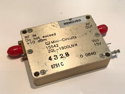 MINI-CIRCUITS ZQL-1900LNW HIGH GAIN LNA 1.7 - 2.0Ghz +37dBm RF AMP fbb16~2