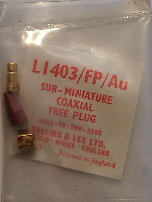 BELLING LEE L1403/FP/Au SUB-MINIATURE COAXIAL PLUG fd7L29