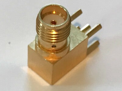 BEST QUALITY HUBER & SUHNER PCB MOUNT RIGHT ANGLE GOLD PLATED SMA FEMALE fd5f85