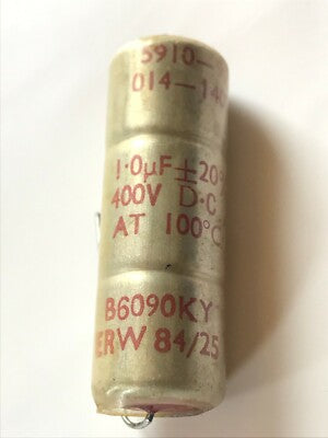 1UF 400V AXIAL PAPER VINTAGE MILITARY CAPACITOR AHC B6090KY fd7d99