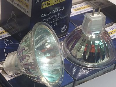 10 x MR16 GU5.3 12v 2 pin Halogen 20w lamp bulbs premium quality ac3c2a