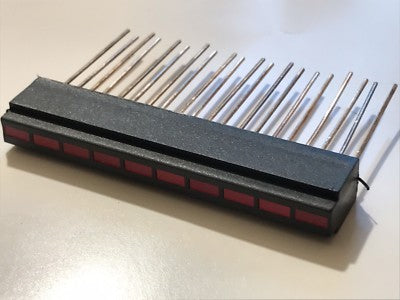 VINTAGE BEDFORD OPTO 10 LED RECTANGULAR BAR ARRAY RED ad1s33