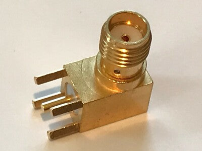 BEST QUALITY HUBER & SUHNER PCB MOUNT RIGHT ANGLE GOLD PLATED SMA FEMALE fd5f85