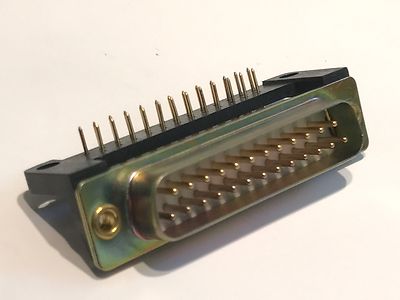 25 WAY PROFESSIONAL QUALITY D TYPE MALE RIGHT ANGLE CONNECTOR fd1f2