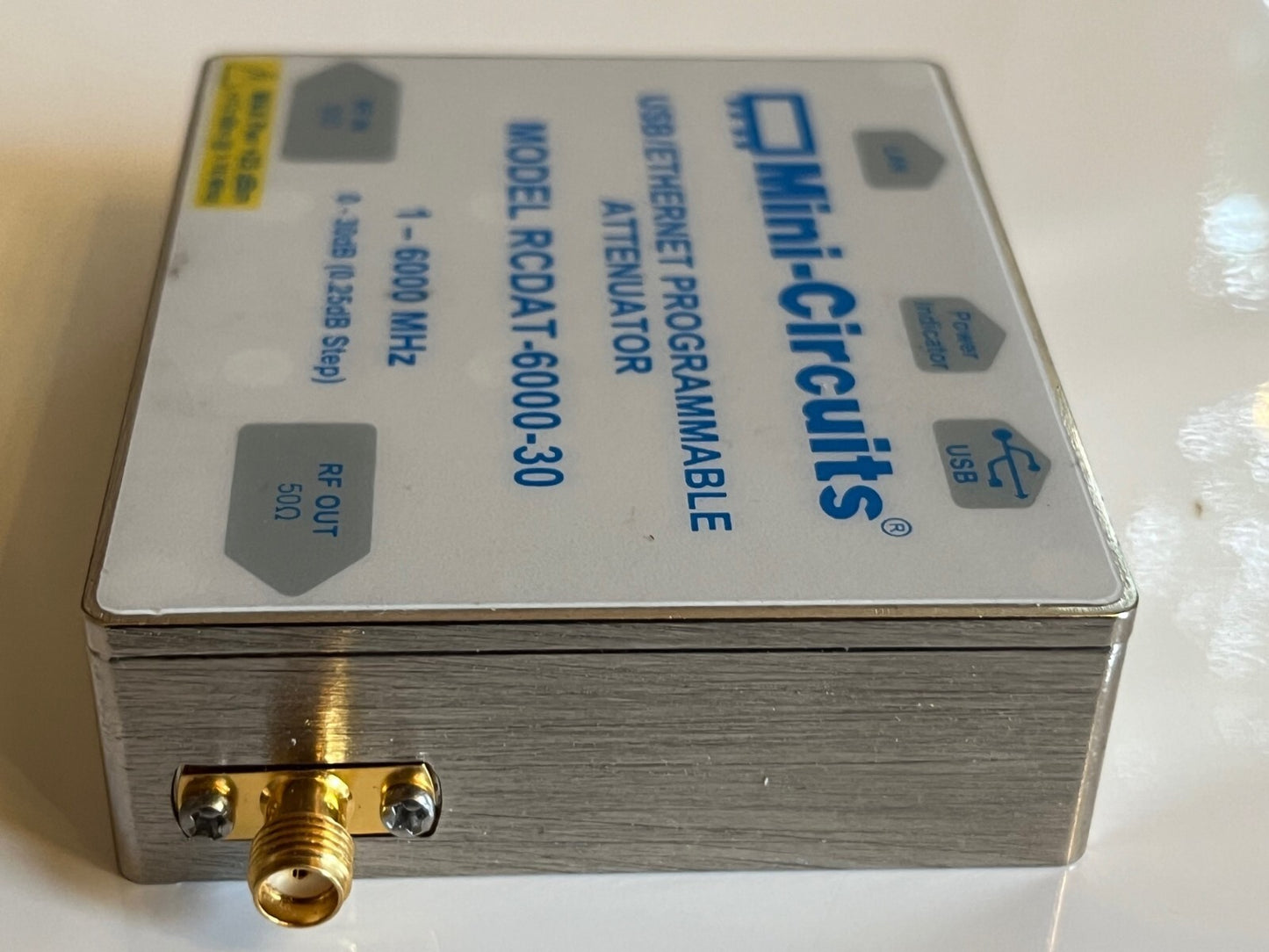 MINI-CIRCUITS RCDAT-6000-30 0 - 30dB USB ETHERNET STEP ATTENUATOR 6GHZ ae1w10