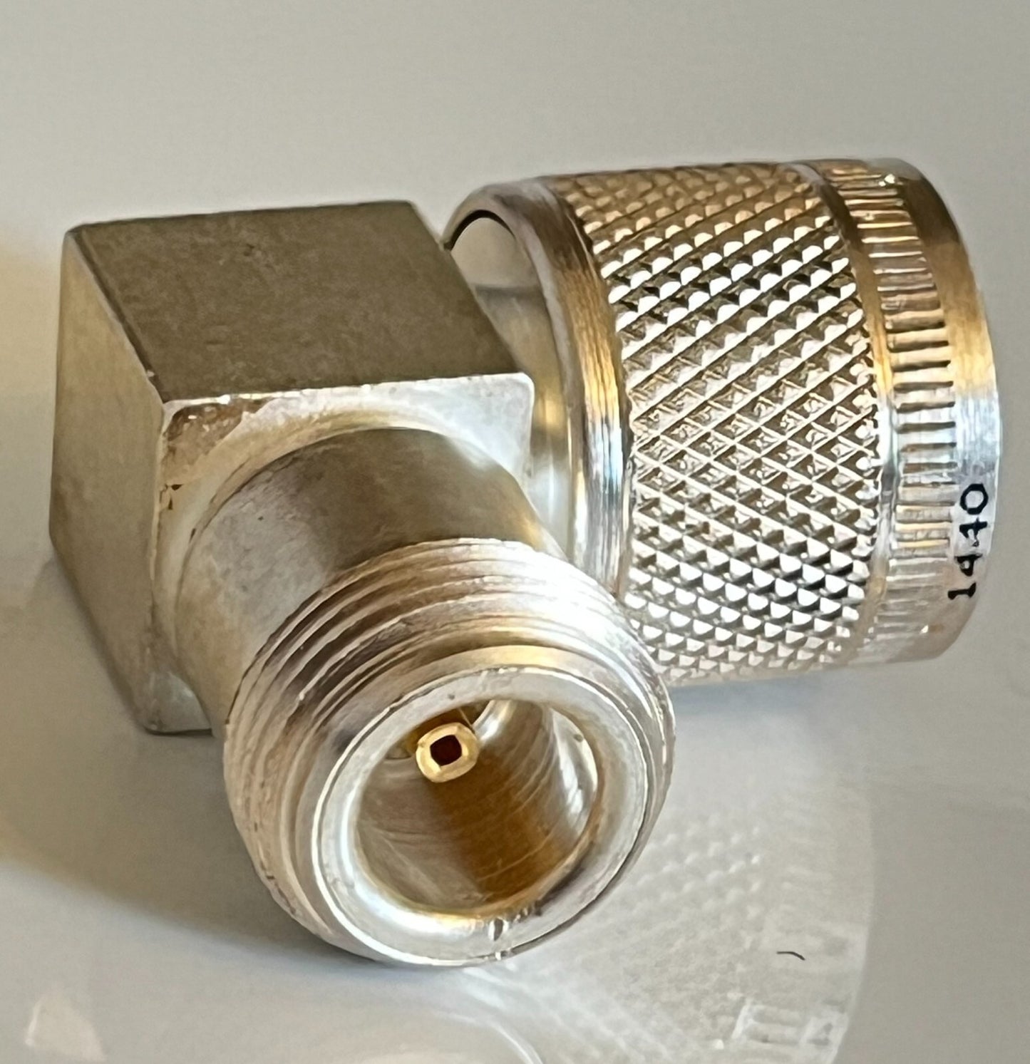 DELTA MILITARY GRADE N TYPE MALE TO FEMALE 50 OHM 90 DEGREE ELBOW ADAPTOR FD5H9