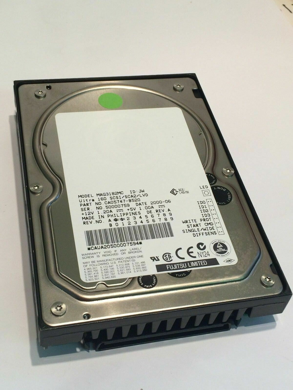FUJITSU MAG3182MC 18.2GB SCA2 SCSI ULTRA2 HARD DRIVE CAO5747-B520 aa4cb5