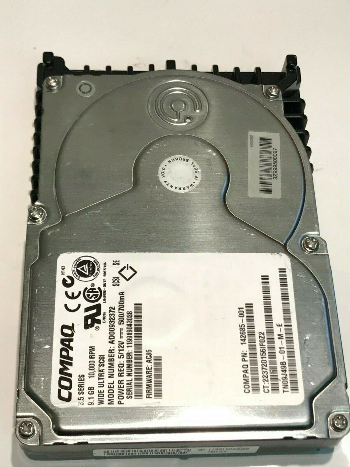 COMPAQ AD00932372 9.1GB SCSI 3 HARD DRIVE 142685-001 ACJ6 aa5ga10