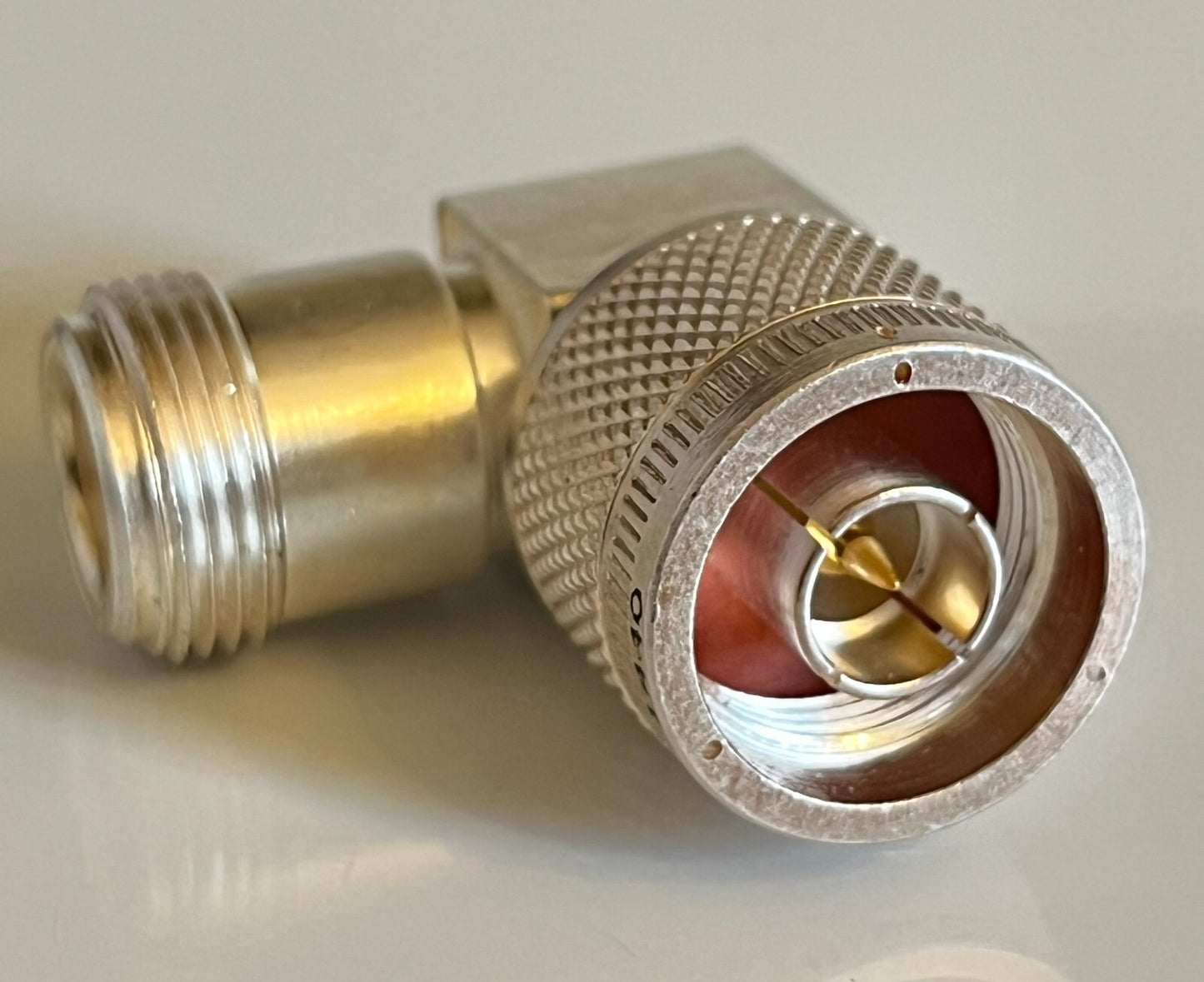 DELTA MILITARY GRADE N TYPE MALE TO FEMALE 50 OHM 90 DEGREE ELBOW ADAPTOR FD5H9