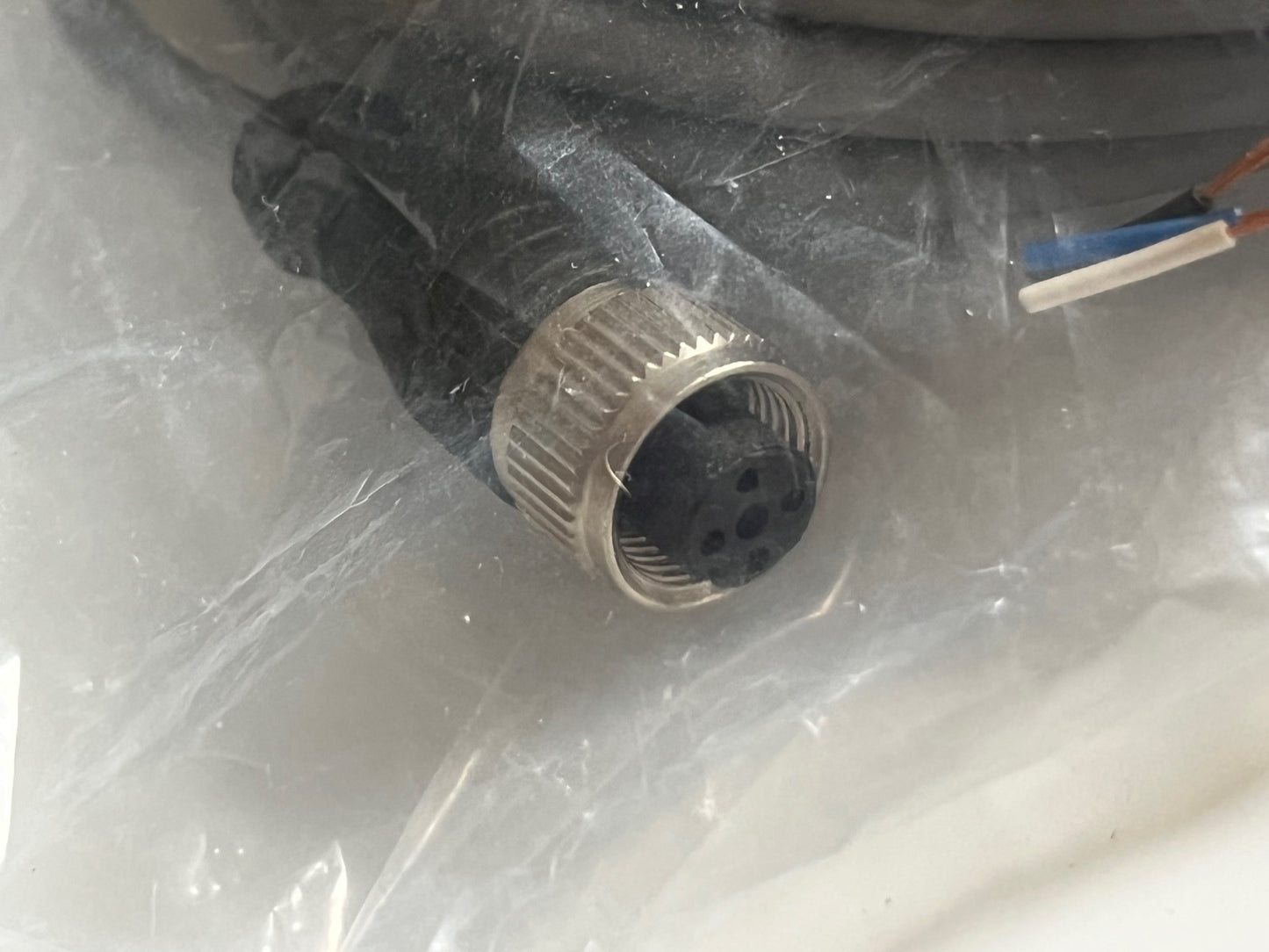 RS 212-1721 4 WAY M12 CONNECTOR ON 10M OF CABLE, SENSOR LEAD fd1d28