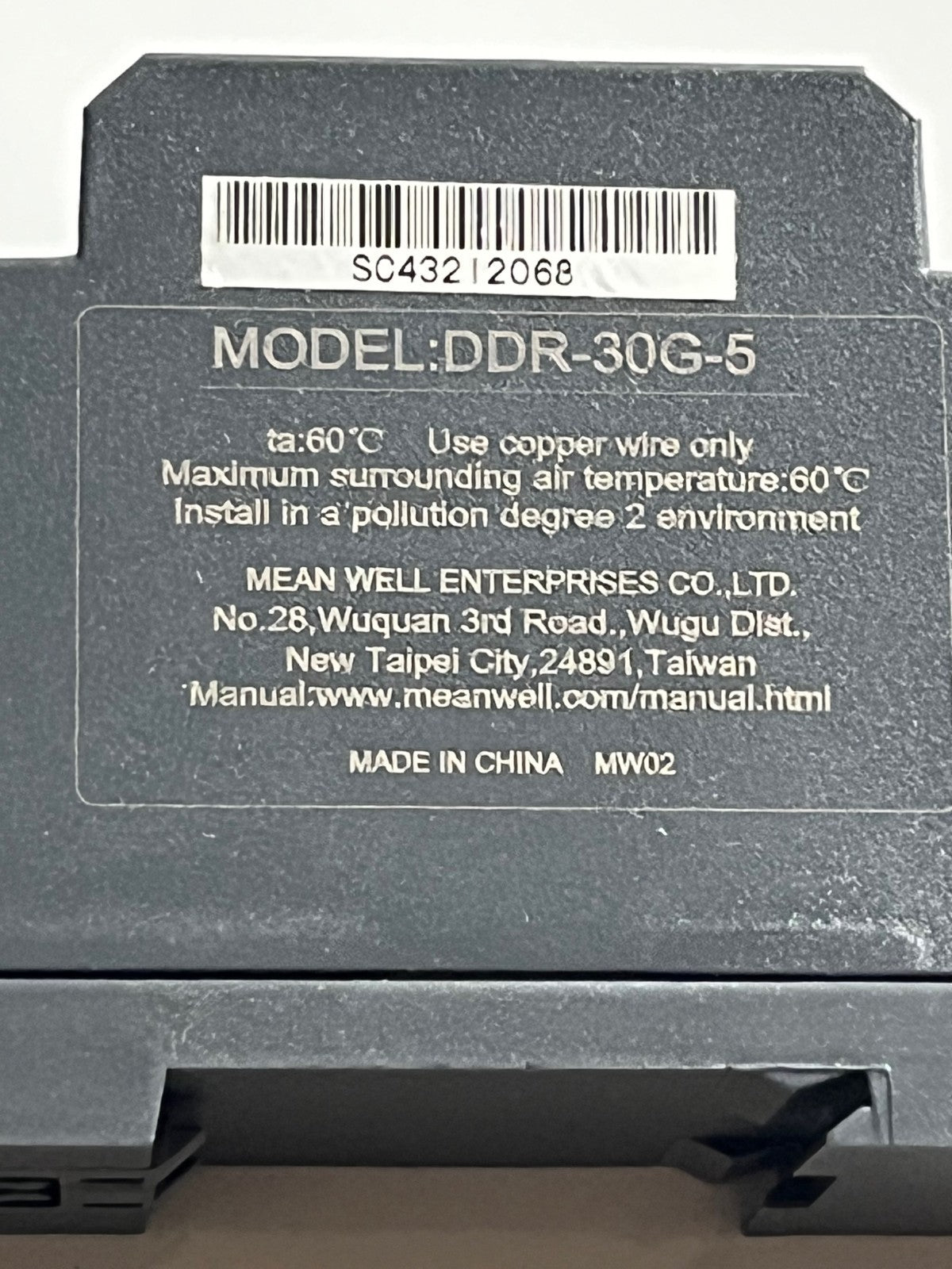MEAN WELL DDR-30G-5 DIN RAIL MOUNT DC-DC CONVERTOR 9-36V IN 5V 6A OUT fd1d33