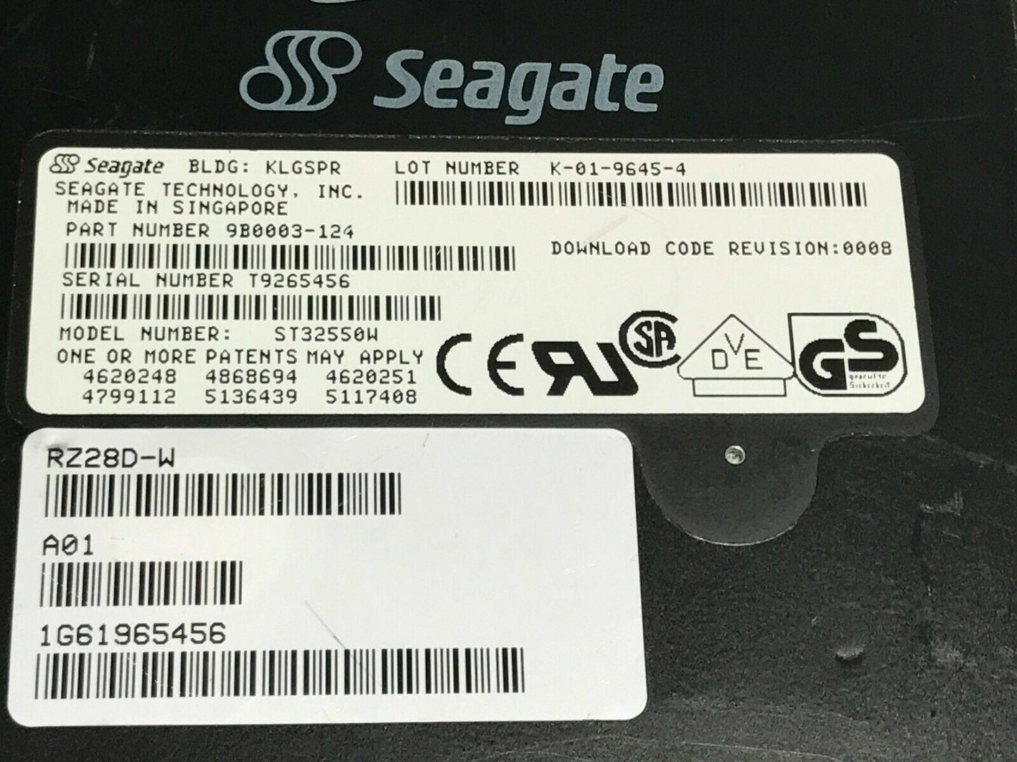SEAGATE ST32550W 9B0003-124 SCSI WIDE 68 Pin 2.1GB HARD DRIVE ac1b26