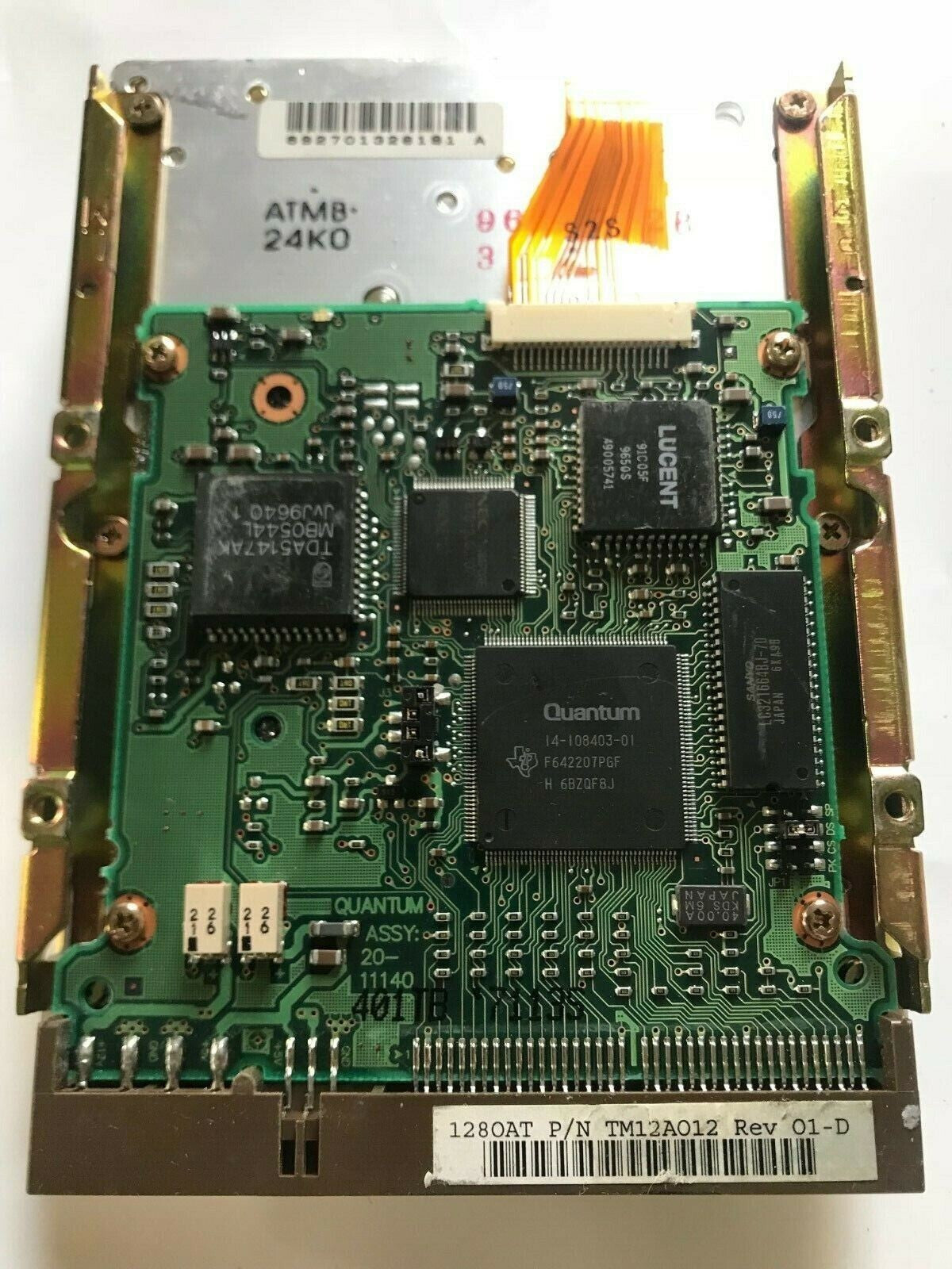 QUANTUM FIREBALL 1280AT TM12A012 REV01-D 1.2GB IDE HARD DRIVE aa4ac12
