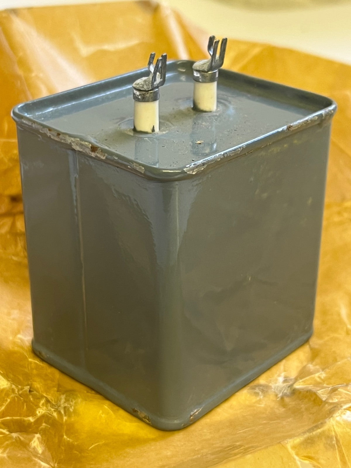 2UF 2mfd 1000V PAPER IN OIL VISCONOL VINTAGE CAPACITOR FD6C32